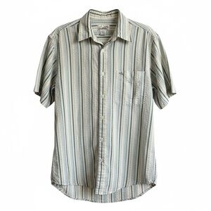 Arnold Palmer Vintage Plaid Textured Men’s Short Sleeve Button Up Small Casual